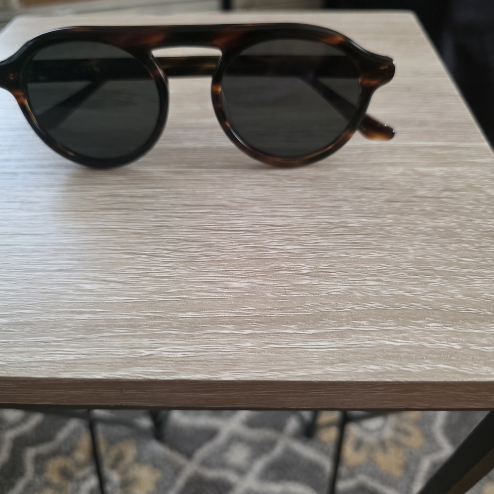 KREWE Tortoise Shell Round Sunglasses